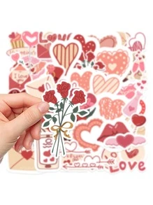 58/290 piezas Pegatinas decorativas de graffiti para regalos de confesión del Día de San Valentín - Multicolor - Ver 3
