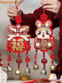 1pc Chinese New Year Random Cartoon Hanging Decoration - Multicolor - View 8