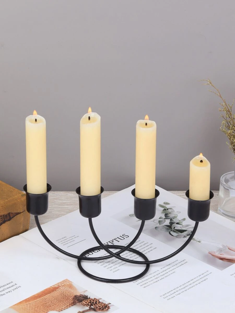1pc Multi-grid Candle Holder - Black - View 1
