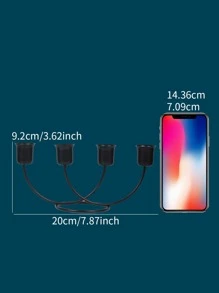 1pc Multi-grid Candle Holder - Black - View 3