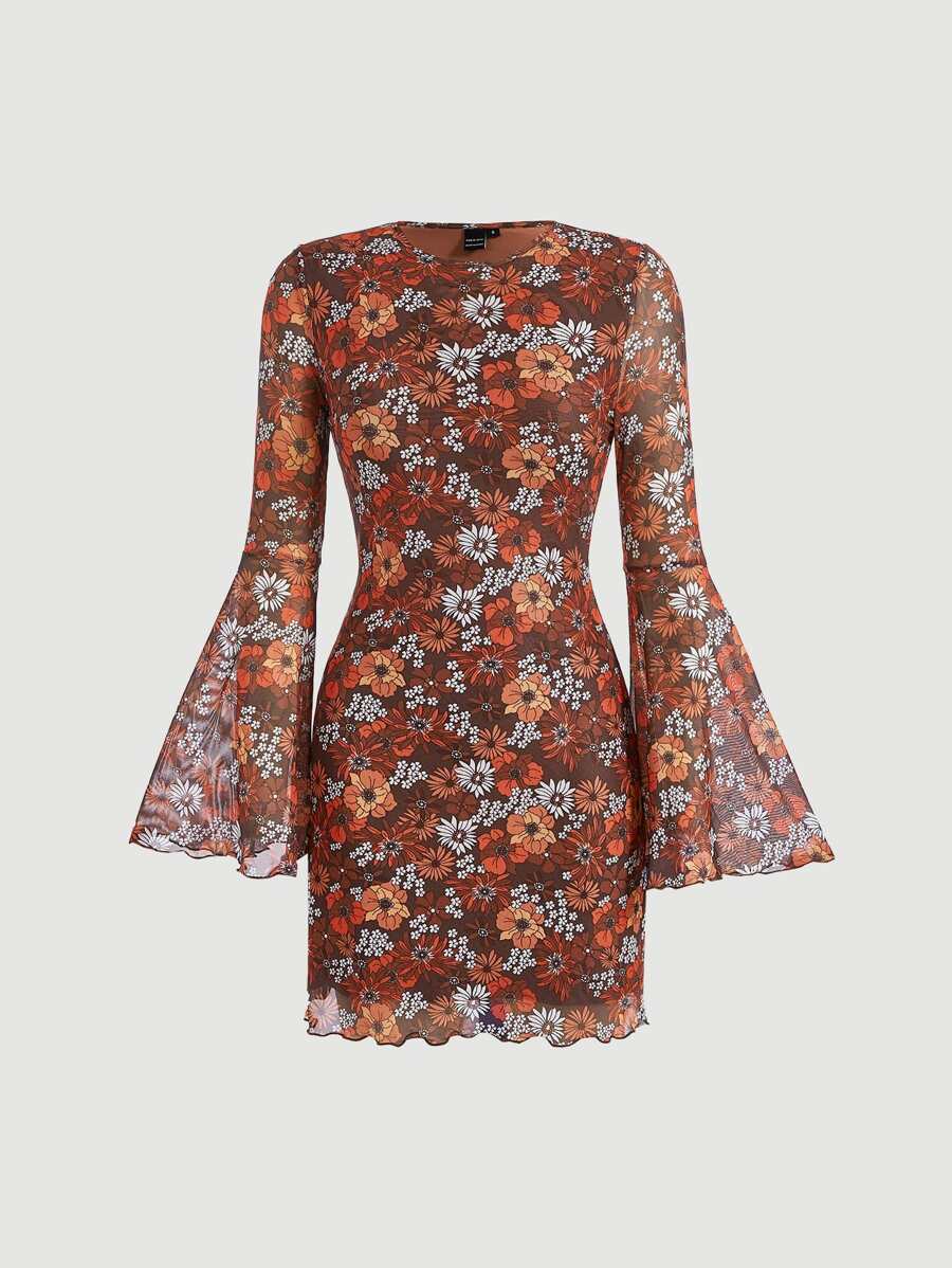 SHEIN MOD Đầm Xù nhỏ Hoa Boho - Nhiều màu - Xem 1