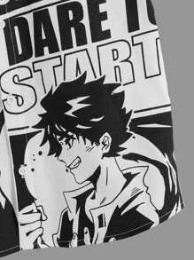 SHEIN 男孩人像圖案襯衫