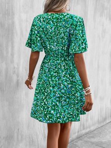 Breezaya Đầm Trọn gói Tất cả trên in Giải trí - màu xanh lá - Xem 2