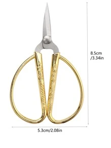 Kéo Vàng Zig Zag Thép Cao Cấp Bền Vintage Kéo Thợ May Thủ Công Hộ Gia Đình Cho Kéo Vải Rsembroidery Kéo Cắt May - Vàng - Xem 3