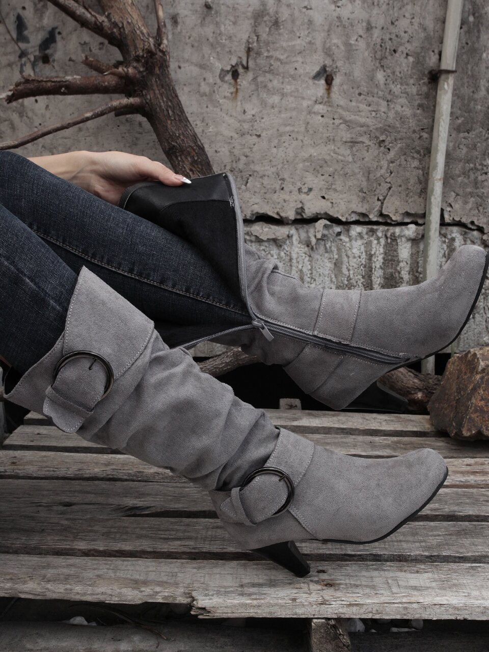 2024 New Fashion Versatile Embroidered Ankle Boots, Chelsea Boots, Knee-High Boots