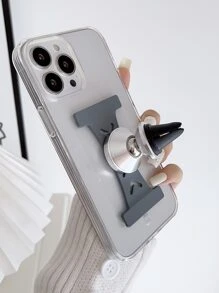 2.0毫米厚磁扣防震手帶,周圍設有保護角以防墜落,可車用固定的磁吸功能,tpu柔軟手機殼保護套 - 灰色 - 查看 4