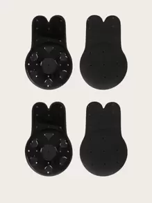 Plus 2pairs Solid Nipple Cover - Black - View 1