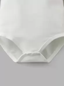 Souflis Souflis 男婴 Polo 领拼接短袖连体衣和短裤休闲套装 - 藍白色 - 查看 6