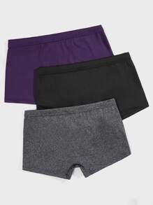 Hombres 3 piezas Calzoncillos boxer con estampado de letra - Multicolor - Ver 2