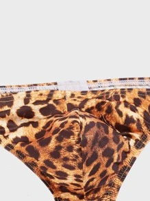 Extended Sizes Tanga sexy con estampado de leopardo para hombres - Multicolor - Ver 3