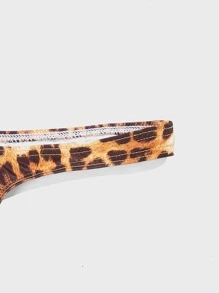 Extended Sizes Tanga sexy con estampado de leopardo para hombres - Multicolor - Ver 5