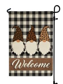 1pc Gonk & Letter Graphic Flag - Multicolor - View 4