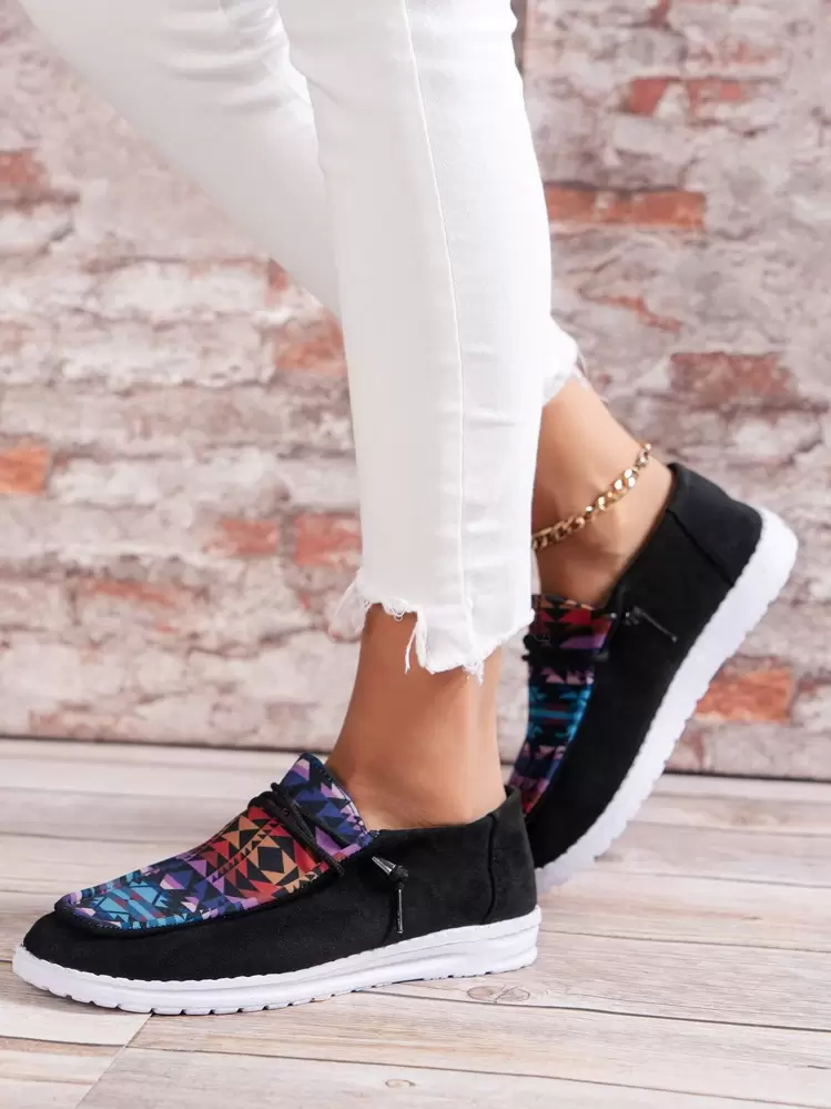 ผู้หญิง ลวดลาย เรขาคณิต สายรัดหน้า ข้อเท้า รองเท้า , น้ำหนักเบา ระบายอากาศได้ ข้อต่ำ ลำลอง สนีกเกอร์ - มัลติคัลเลอร์ - ดู 2