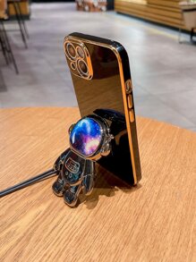 手機殼帶宇航員設計手機支架 - 黑色 - 查看 3