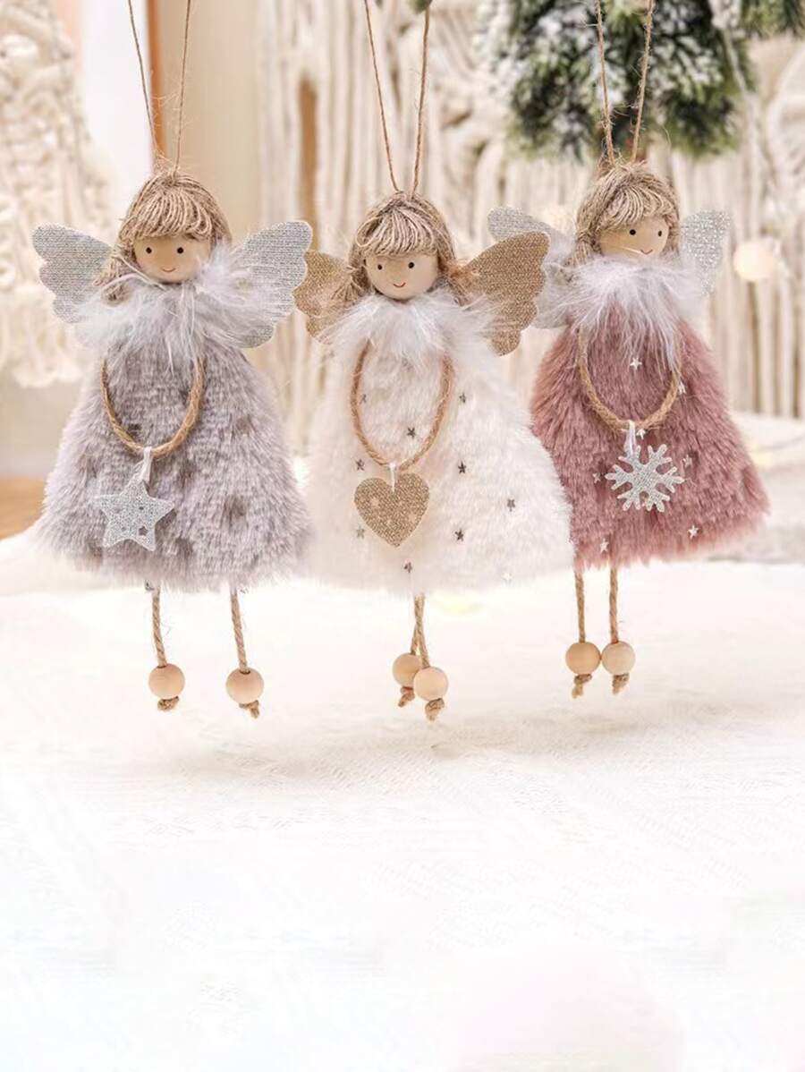 1 Thiên Thần Thiết Kế Ngẫu Nhiên Treo Tường, Thiên Thần Cây Trang Trí Giáng Sinh, Dễ Thương Treo Trang Trí Cho Mùa Lễ Hội - Nhiều màu - Xem 1