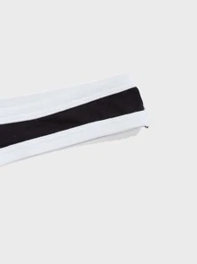 Men Contrast Binding Thong - Black - View 4