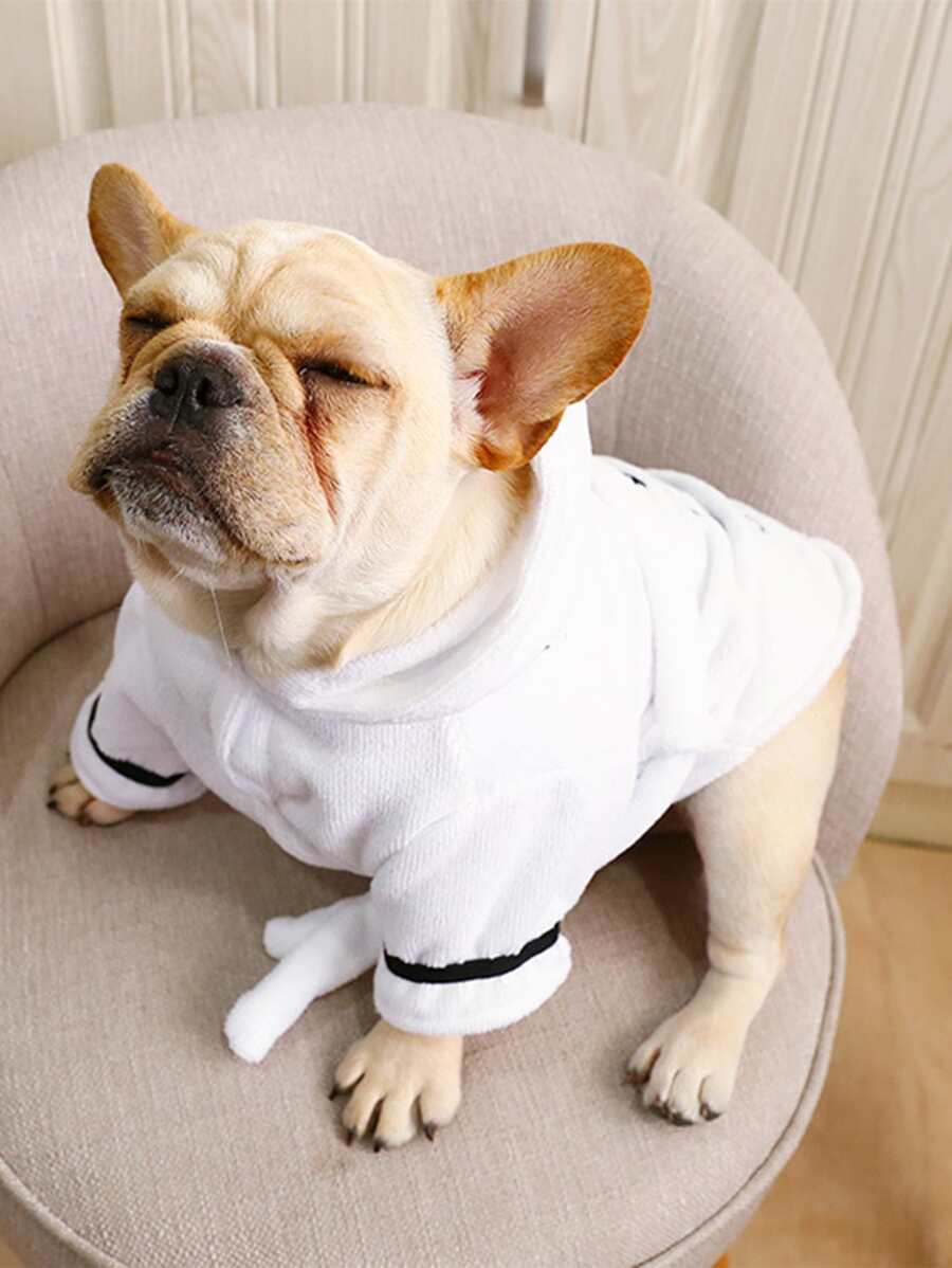 1pc Two Tone Pet Pajama - White - View 1