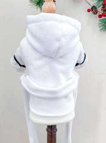 1pc Two Tone Pet Pajama - White - View 2