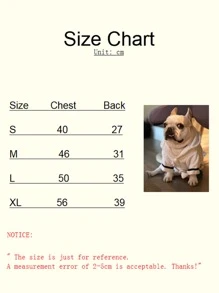 1pc Two Tone Pet Pajama - White - View 3