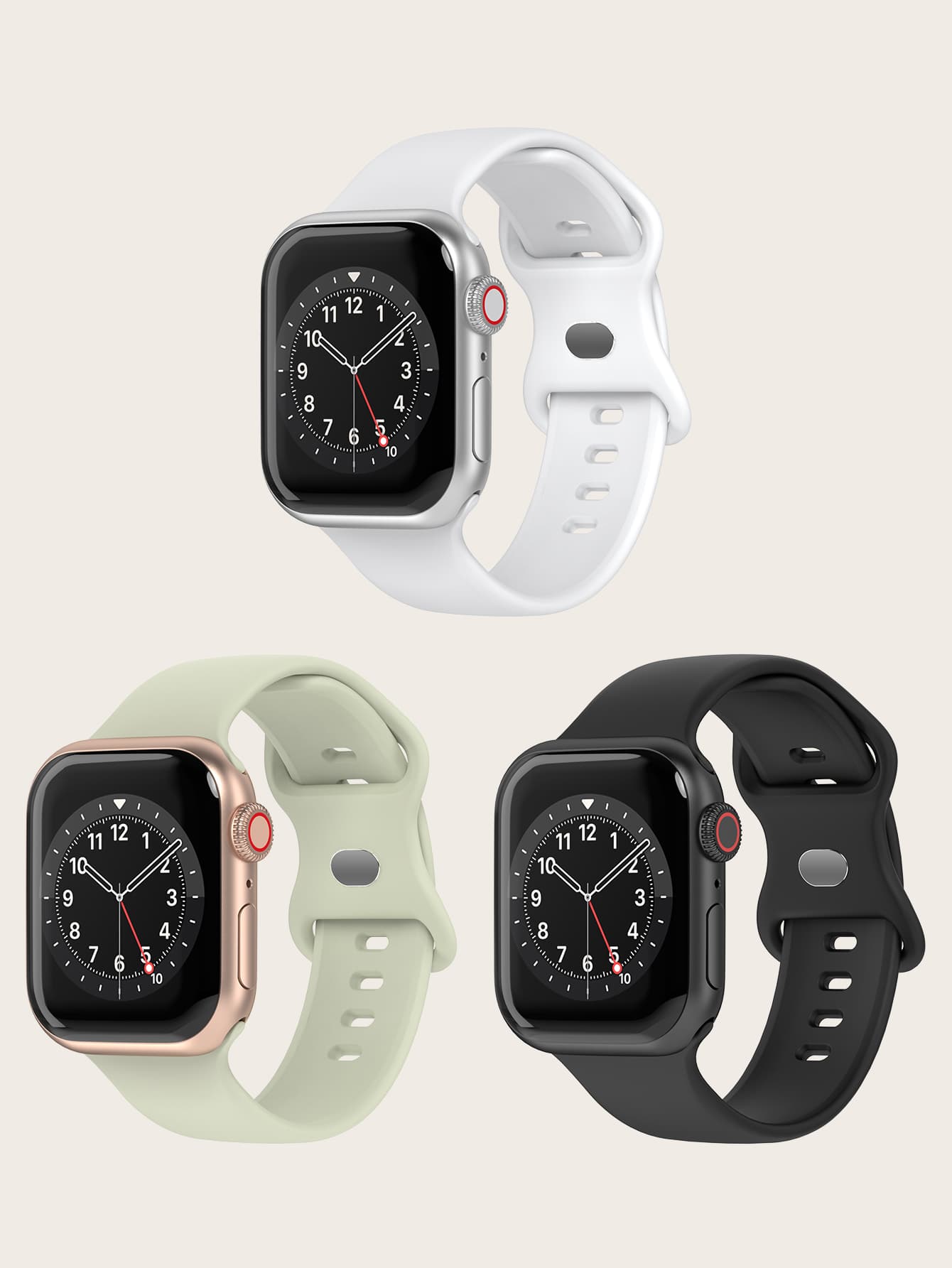3 dây đeo đồng hồ silicon tương thích với Apple Watch - Nhiều màu - Xem 1