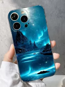 Landscape Print Phone Case Compatible With iPhone15/15Plus/15Pro/15Promax - Multicolor - View 1