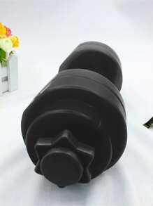 1 pieza 850ml Botella de agua en forma de pesa - Negro - Ver 3