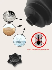 1 pieza 850ml Botella de agua en forma de pesa - Negro - Ver 4
