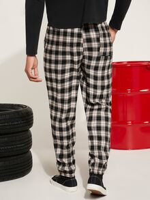 Manfinity Hypemode Men Plaid Slant Pocket Trousers - Multicolor - View 2