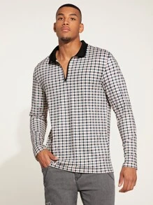 Manfinity RelaxMax Men Plaid Print Polo Shirt - Multicolor - View 1