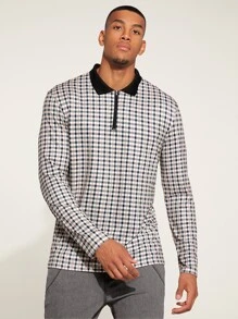 Manfinity RelaxMax Men Plaid Print Polo Shirt - Multicolor - View 4