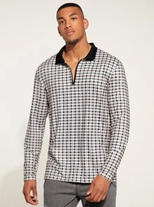 Manfinity RelaxMax Men Plaid Print Polo Shirt - Multicolor - View 5