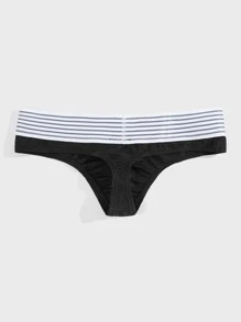 Ropa interior sexy con cinta con letra para hombre - Negro - Ver 2