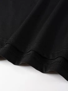 Manfinity EMRG Áo thun nam in hình bướm và khẩu hiệu cỡ lớn - màu đen - Xem 5