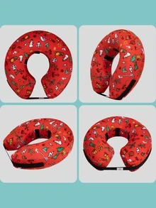 1pc Pet Donut Collar, Suitable For Daily Wear Or As A Pillow, Helps Cats/Dogs Recover From Surgical Wounds - Multicolor - View 4