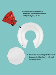 1pc Pet Donut Collar, Suitable For Daily Wear Or As A Pillow, Helps Cats/Dogs Recover From Surgical Wounds - Multicolor - View 6