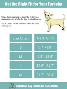 1pc Pet Donut Collar, Suitable For Daily Wear Or As A Pillow, Helps Cats/Dogs Recover From Surgical Wounds - Multicolor - View 8