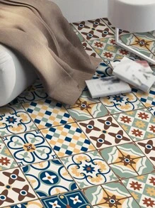 9/24/36PCS摩洛哥印花地板贴纸加厚防水防滑瓷砖贴纸厨房浴室自粘防潮装饰墙贴 - 彩色 - 查看 8