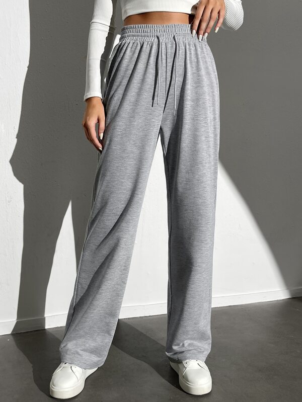 SHEIN Tall Solid Drawstring Waist Sweatpants Graduation,Back To School Outfits,Graduation,Teacher Outfits For Women,Back To School