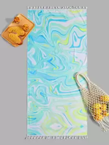 大理石圖案沙灘巾 - 彩色 - 查看 1