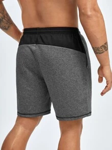 Men Letter Graphic Sports Shorts Men Gym Shortsmen Gym Shortsgym Shorts For Mengym Shortsshorts Gym - Dark Grey - View 2