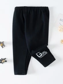 YINGZIFANG Toddler Girls Letter Graphic Leggings