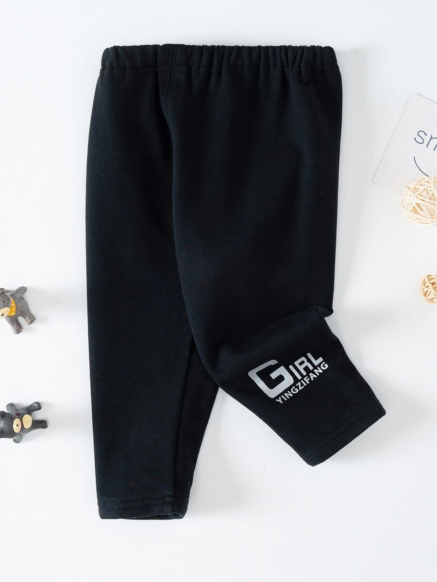 YINGZIFANG Toddler Girls Letter Graphic Leggings