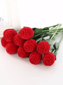 1入組擬真花設計戒指收纳盒 - 紅色 - 查看 5