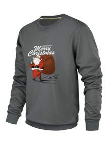 Áo nỉ Nam Giáng sinh Giải trí - Xám - Xem 5