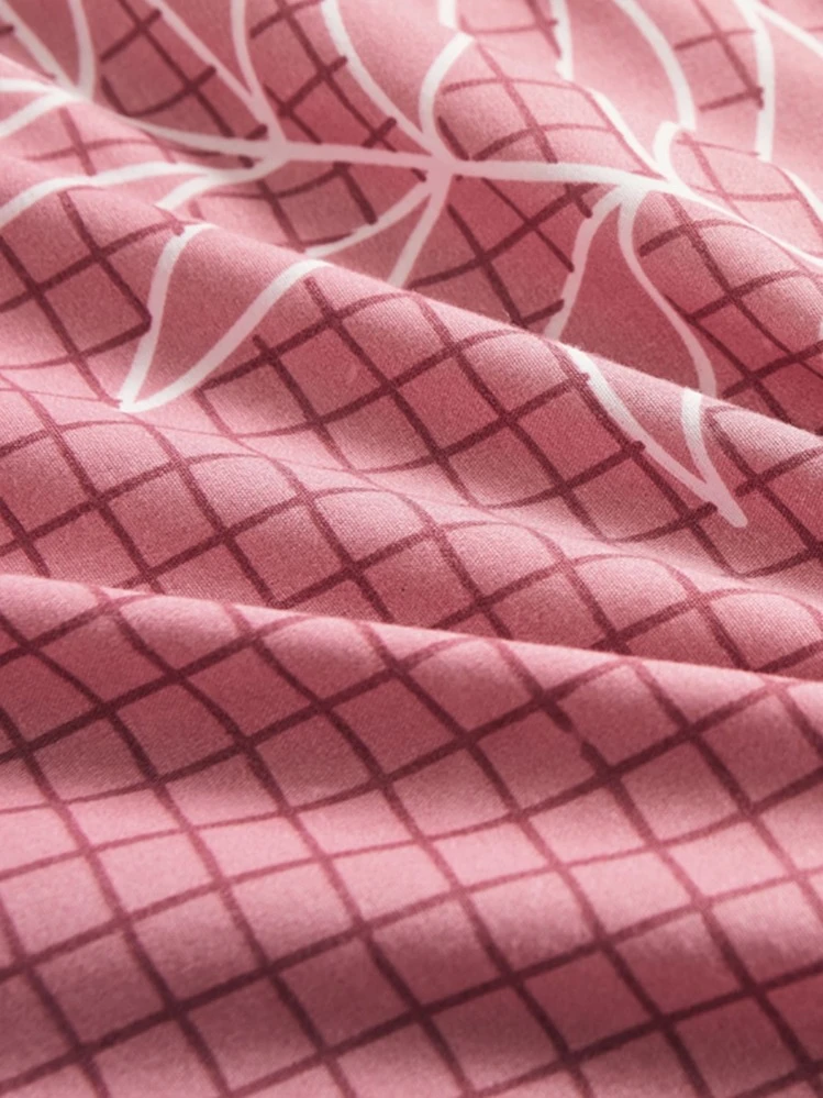 Faldón de cama con patrón de hoja ribete con fruncido - Multicolor - Añade 5