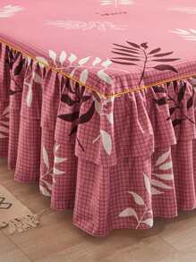 葉子圖案荷葉邊床裙 - 彩色 - 查看 6