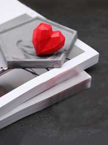 1pc Silicone Cake Mold, Single Hole Diamond Heart Shaped Baking Mold For Mousse, Chocolate, Pudding, Jelly - Clear - View 2