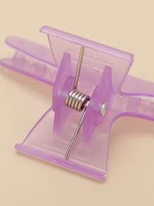 12 Bags Installed With Color Butterfly Clip Crystal Butterfly Clip Hair Clip Colorful Hairdressing Clip Accessories Plastic Hair Partition Clip - Multicolor - View 3