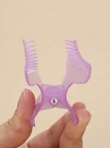 12 Bags Installed With Color Butterfly Clip Crystal Butterfly Clip Hair Clip Colorful Hairdressing Clip Accessories Plastic Hair Partition Clip - Multicolor - View 5