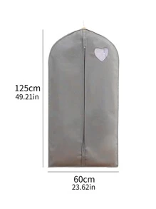 1pc Heart Clothes Dust Cover - Grey - View 2